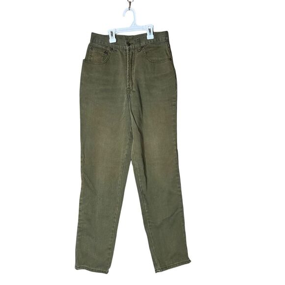 Vintage AMI Green Straight Jeans Size 6 - Picture 1 of 10